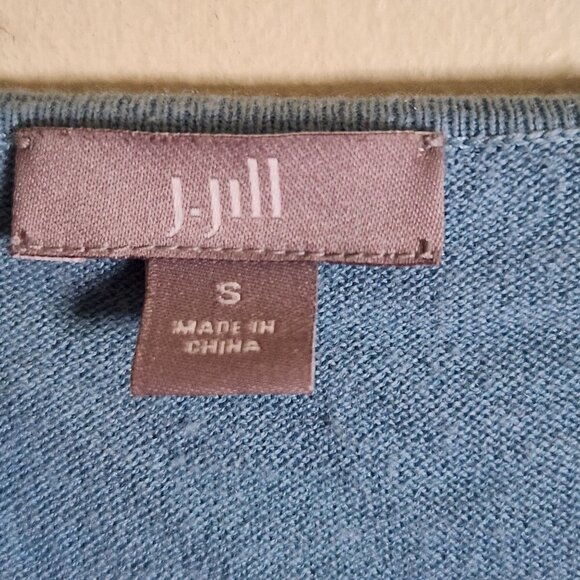 J. Jill Silk Blend Button Side Detail Sweater Size S - Picture 4 of 5